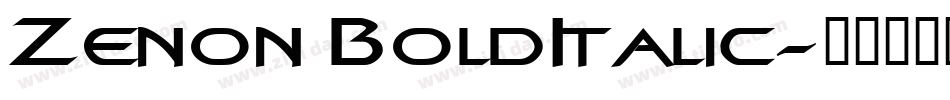 Zenon BoldItalic字体转换
